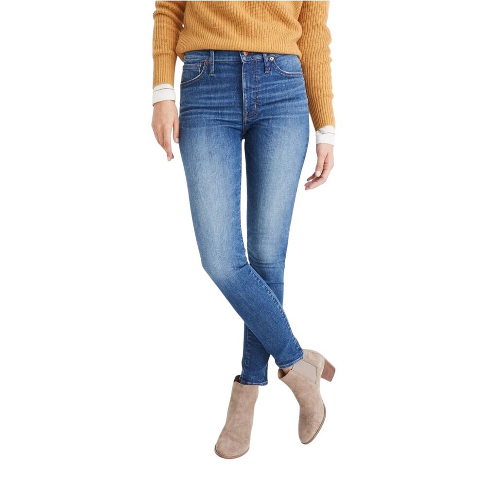 Madewell Women's Blue Denim 9" Mid-Rise Skinny Jeans Size 29